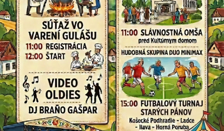 Hody Košecké Podhradie - sobota 27. júna 2026 a nedeľa 28. júna 2026